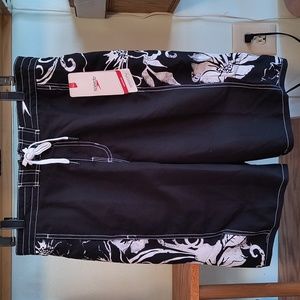 Speedo Men's Swimtrunks, Black/Floral, M